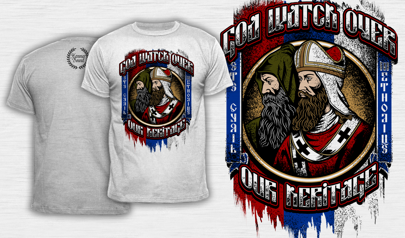 God Watch Over Our Heritage - Men's T-Shirt White