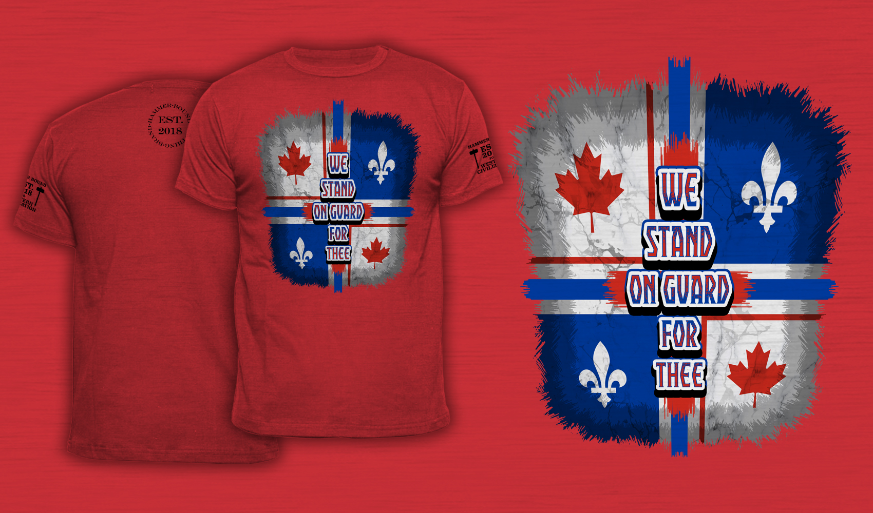 We Stand On Guard For Thee - Men's T-Shirt Red